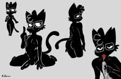 anthro_on_anthro big_penis black_fur blowjob cat_tail catboy cum_in_mouth cumshot_in_mouth feline femboy furry furry_only glasses nyx_(riderrr) penis_in_pussy riderrr self_upload tongue tongue_out twink