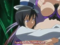 animated animated_gif anime_screencap breasts demon_girl enema enema_expulsion inflated_belly ma_ga_ochiru_yoru monster_girl ova pussy screenshot sheliss_elleness_zurbach squeezing_belly subtitled tentacle tentacles the_night_when_evil_falls