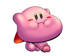 absurd_res balls blush floating flying genitals hi_res humanoid_genitalia humanoid_penis kirby kirby_(series) male nintendo penis puffed_cheeks puffed_up shaded solo tepigfan101 waddling_head