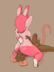 ambiguous_gender anthro artkoni duo facesitting female hi_res lagomorph leporid male male/female mammal murid murine prehensile_tailed_rat rabbit rat rodent sitting_on_another taylor_the_rat