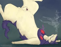 cream_fur hisuian_form hisuian_typhlosion male penis penis_tip pokemon pokemon_(species) smoke solo testicles wolftacos