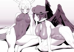 1futa 1girls abs all_fours animal_horns animal_tail belly_button big_breasts blush breasts bulge bulge_through_clothing cleavage cleavage_cutout clothed clothing cowboy_hat cowgirl erect_penis erection erection_under_clothes female futanari hat horn horns human humanoid kicchou_yachie kurokoma_saki large_breasts leotard long_hair looking_back mostly_clothed navel nekobatake partially_clothed ponytail saki_kurokoma scales short_hair small_breasts tail thighs tight_clothing touhou turtle_shell wings