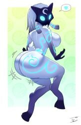 2d absurd_res ass big_butt female hi_res hooves huge_butt huge_thighs humanoid jiggling_butt kindred lamb_(league_of_legends) league_of_legends looking_at_viewer mask riot_games solo thick_thighs tohilewd