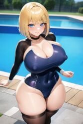 ai_generated cleavage goobla hololive hololive_english huge_breasts mommy nipple_bulge nipples swimsuit tagme thick_thighs thighhighs virtual_youtuber watson_amelia