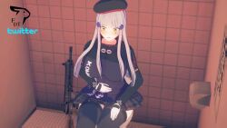 big_ass fart fdt fetish girls'_frontline hk416_(girls'_frontline) implied_scat ldt stinky tagme toilet toilet_use video worried