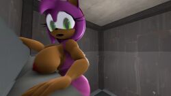 3d 3d_(artwork) amy_rose anthro big_breasts breasts completely_nude eulipotyphlan female furry green_eyes hairband headband hedgehog kidnapped mammal nipples nude nude_female panicking peril pink_body pink_fur sega sfm solo solo_female sonic_(series) sonic_the_hedgehog_(series) thehumblefellow trapped water