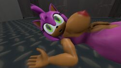 3d 3d_(artwork) amy_rose anthro big_breasts breasts completely_nude eulipotyphlan female furry green_eyes hedgehog kidnapped laying_down mammal nipples nude nude_female open_eyes pink_body pink_fur sega sfm solo solo_female sonic_(series) sonic_the_hedgehog_(series) thehumblefellow waking_up