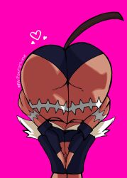 1girls amen_pose ass ass_focus bent_over big_ass cat_tail catgirl female female_only hands_together meme nadia_fortune pink_background praise_da_booty_(meme) presenting presenting_hindquarters rear_view sex simple_background skullgirls tail thick_ass thick_thighs