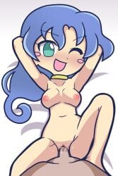 1boy 1girls breasts cum cum_in_pussy female furii_(artist) male nipples puyo_puyo puyo_puyo_artstyle rulue sex tagme