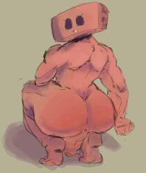 ass_focus back_muscles back_view big_ass brick femboy male_only muscles muscular oc original_character tabs_huoo