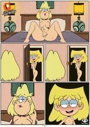 2girls age_difference beckoning blonde blonde_hair blush edit female_only imminent_sex incest javisuzumiya lori_loud masturbation milf mother_and_daughter multiple_girls pussy rita_loud skinny sweating teen the_loud_house theminus yuri