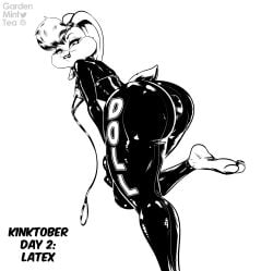 2023 anal anal_sex anthro anthro_only artist_name ass barefoot bent_leg big_butt biped bite biting_lip biting_own_lip black_and_white black_text buckteeth buttplug buttplug_in_ass buttplug_insertion cheek_tuft clothed clothed_anthro clothed_female clothing dark_clothing dark_lips digital_drawing_(artwork) digital_media_(artwork) ears_down erect_nipples eyelashes facial_tuft feet female fur fur_tuft furaffinity furaffinity_logo gardenminttea grey_text hair head_turned hi_res iris kinktober lagomorph latex leaning leaning_forward leash leporid light_body light_fur lips logo lola_bunny long_ears looking_at_viewer looking_back looking_back_at_viewer looney_tunes mammal monochrome nipples number object_in_ass on_one_leg page_2 penetration pivoted_ears plantigrade plug_(sex_toy) plug_insertion portrait pupils rabbit rubber rubber_clothing rubber_suit scut_tail sex_toy sex_toy_in_ass sex_toy_insertion short_hair short_tail solo standing straight_leg tail teeth text text_on_clothing thick_bottom_lip thick_eyelashes thick_thighs three-quarter_portrait three-quarter_view toes tuft twitter twitter_logo warner_brothers white_text