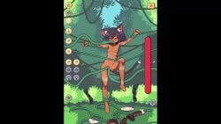 cat_ears cat_tail catgirl chrala chrala_can't_escape covered_in_cum cum cum_inside cute cute_face female naked naked_female patting patting_head pixel_art tagme tentacle video vines