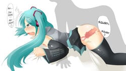 1girls aqua_eyes aqua_hair bed blush censored clothed_sex clothing cross_section cum cum_in_pussy cum_in_uterus cum_inside cute_fang detached_sleeves ejaculation female footwear from_behind hard_translated hatsune_miku internal_cumshot kotatsu_(artist) long_hair male open_mouth penetration penis sex shirt skirt skirt_lift socks spread_legs tear tears text thighhighs tied_hair translated twintails uterus vaginal_penetration vocaloid x-ray