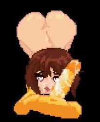 adulttale blowjob blowjob_face chara charisk cock_drunk cock_worship cum_in_mouth dick_on_face frisk heart-shaped_pupils undertale