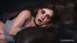 1boy 1girls 3d big_lips big_penis brown_eyes brown_hair chain_necklace choker cock dark-skinned_male dark_skin dripping_precum duo earrings ellie_(the_last_of_us) ellie_williams exposed_penis eyeshadow female freckles freckles_on_face gold_necklace hairy hairy_male hoop_earrings huge_cock interracial jewelry light-skinned_female light_skin looking_at_penis male male/female naughty_dog necklace open_mouth penis penis_awe precum_drip shirtless shirtless_male straight supernovax tagme the_last_of_us the_last_of_us_2 topless topless_male watermark