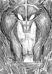 absurd_res anthro beastars bodily_fluids breath canid canine canis comic dragonweirdo drooling duo empty_eyes female haru_(beastars) hi_res lagomorph legoshi_(beastars) leporid male male/female mammal muzzle_(object) muzzled notched_ear panting penetration rabbit saliva scar sex tattoo wolf