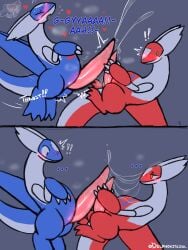 3:4 animal_genitalia animal_penis big_penis blush bodily_fluids brother_(lore) brother_and_sister_(lore) closed_eyes comic delphoxiscool duo ejaculation emanata english_description english_text eon_duo excessive_genital_fluids excessive_precum exclamation_point feral feral_only frottage generation_3_pokemon genital_fluids genital_slit genitals glistening glistening_genitalia glistening_penis gynomorph heart_symbol hearts_around_head hi_res incest_(lore) intersex intersex/male latias latios legendary_duo legendary_pokemon male masturbation messy moan musk musk_cloud nintendo penile penile_masturbation penis penises_touching pokemon pokemon_(species) precum precum_on_face precum_on_own_face precum_on_own_penis precum_on_partner precum_on_penis precum_on_self precum_squirt precum_string red_eyes sex shared_senses sibling_(lore) signature sister_(lore) surprised sweat tapering_penis text throbbing throbbing_penis thrusting yellow_eyes