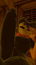 3d 3d_model bendy bendy_and_the_dark_revival bendy_and_the_ink_machine bendy_the_dancing_demon black_body bowtie close-up close_up close_up_view closeup_view cock cock_out cryptiacurves darling_(cally3d) demon dick dick_out dick_pic double_peace_sign erect_cock erect_dick erect_penis erection fully_naked fully_nude genderbent gloves hard_cock hard_dick hard_on hard_penis imp ink ink_on_body joey_drew_studios male male_focus male_only naked naked_male nude nude_male only_male peace_sign peace_symbol penis penis_out red_bowtie rule63 rule_63 sepia solo solo_focus solo_male south_shaed south_shaed_(dreams_come_true_studio) vr vr_media vrc vrchat vrchat_avatar vrchat_media vrchat_model yellow_gloves