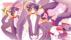 2026 anal anal_sex animal_genitalia animal_penis anthro backsack balls biped black_body black_fur black_hair blush blush_lines bodily_fluids bondage bound claws collar collar_only countershade_face countershade_torso countershading dildo dildo_in_ass dildo_insertion domestic_cat duo erection felid feline feline_genitalia feline_penis felis fellatio femboy fur genitals green_highlights grey_body grey_fur hair hand_on_head handjob handjob_while_penetrating hi_res highlights_(coloring) kemono kneeling kneeling_oral_position leash leashed_collar looking_at_another looking_at_partner looking_at_viewer looking_pleasured male male/male male_penetrated male_penetrating male_penetrating_male mammal multicolored_body multiple_scenes nude object_in_ass open_mouth oral penetration penile penile_penetration penile_spines penis penis_in_ass restraints rope rope_bondage saliva saliva_on_tongue scottish_fold sex sex_toy sex_toy_in_ass sex_toy_insertion sheath short_hair sunnynoga tongue toying_partner two_tone_body white_body white_countershading white_fur