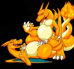 animated breasts charizard closed_eyes female feral male missionary_position nintendo on_back penetration penis pokemon pokemon_(species) pussy pussy_juice straight surfing_charizard sweat vaginal_penetration