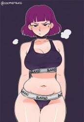 ai_generated amelia_(pathways) black_choker blacked coomersucc female light-skinned_female pale-skinned_female pale_skin pathways_(game) political politics purple_hair solo united_kingdom