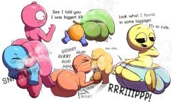 7boys ass_bigger_than_head ass_bigger_than_torso ball_sniffing big_eyes blowjob blushing clothes_ripping cumflation deepthroat deepthroat_no_hands earless face_in_ass flustered flustered_male freckles gay gay_sex gripping_balls head_in_ass huge_ass huge_balls huge_cock male_only musk no_nose noseless peak_(videogame) penis_size_comparison senor9 senordraws short_eyebrows sniffing sniffing_ass thick_thighs thin_eyebrows throat_fuck wardrobe_malfunction