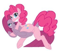 anus balloons blue_eyes cutie_mark dual_persona equine female feral friendship_is_magic hair horse masturbation my_little_pony pink_hair pinkie_pie_(mlp) pony pussy selfcest straight_hair transparent_background yuri