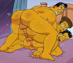 20th_century_studios anal anal_sex ass bara big_ass big_butt bubble_ass bubble_butt commission dat_ass dat_butt dogpile fat_ass fat_butt gay huge_ass huge_butt human_tower joalmidon large_ass large_butt male male_only muscular muscular_male oc original_character penetrating_while_penetrated round_ass round_butt stacked the_simpsons thick_ass thick_butt threesome yellow_skin