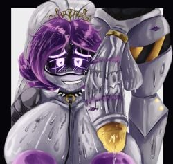 after_sex big_breasts big_cock big_penis cock cock_ring glitch_productions heart-shaped_pupils hyper_breasts messy messy_hair murder_drones muscular_male n_(murder_drones) purple_eyes robot robot_boy robot_girl saliva saliva_drip saliva_on_penis straight teasing thisnotwiga uzi_(murder_drones) wedding_dress wedding_ring wet white_body