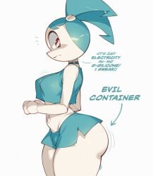 2d 2d_(artwork) 2d_artwork blue_hair female jenny_wakeman my_life_as_a_teenage_robot onae solo thick thick_ass thick_butt thick_hips thick_legs thick_thighs white_skin white_skinned white_skinned_female