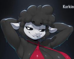 1female 1girl 1girls 2026 2026s 2d absurd_res absurdres ai ai-created ai_art ai_assisted ai_generated anthro anthro_female anthro_only anthrofied artist_name baba_chops baba_chops_(poppy_playtime) belly_button big_breasts bikini bikini_bottom bikini_top black_body black_eyes black_fur black_hair black_sclera black_sheep black_tail black_wool bovid bovid_humanoid bovine bovine_ears bovine_girl bovine_humanoid bovine_tail breasts breasts_focus camel_toe cameltoe caprine caprine_ears caprine_humanoid clothing cotton_tail critters_(poppy_playtime) curly_hair detailed_background digital_media_(artwork) erect_nipples eyebrows eyebrows_raised eyebrows_visible_through_hair eyelashes face_focus female female_anthro female_focus female_only fingers fur furry furry_female furry_only gigantic_breasts hair half-closed_eyes hands_behind_head hi_res high_quality high_resolution highres huge_breasts hyper_breasts illustrious_(stable_diffusion) karkinosai large_breasts mammal mascot_horror mob_entertainment mob_games navel night night_sky nightmare_critters nighttime no_humans plant pony_diffusion_(model) pony_diffusion_xl poppy_playtime poppy_playtime_(chapter_4) pupils red_bikini red_bikini_bottom red_bikini_top red_clothing red_swimsuit red_swimwear seducing seductive seductive_body seductive_eyes seductive_look seductive_mouth seductive_pose seductive_smile sheep sheep_ears sheep_girl sheep_humanoid sheep_tail sheepgirl sheeps short_hair sky smile smiling smiling_at_viewer smiling_critters solo solo_female solo_focus stable_diffusion standing standing_in_water swimsuit swimwear tail teeth thick_breasts thick_thighs thighs thighs_focus two-piece_swimsuit video_games vines water wet wet_body wet_breasts wet_fur white_ears white_eyes white_face white_inner_ear white_pupils wide_hips wool wool_(fur) wool_hair