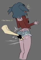 2girls ass female hands-free jay_(lacey_games) lacey_(lacey_games) lacey_games rape sexual_harassment slapping_butt sweat tagme