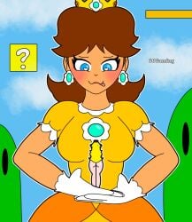 2d 2d_(artwork) 2d_artwork 2girls 66gaming artist_name ass bare_ass big_ass blonde-haired_female blonde_female blonde_hair blonde_hair_female blue_eyes brown-haired_female brown_hair brunette_female brunette_hair clothed clothed_female clothing crown digital_art digital_drawing_(artwork) digital_media digital_media_(artwork) dress earrings female female_focus female_only giantess gloves human human_only hungry larger_female light-skinned_female light_skin long_hair mammal mario_(series) mature mature_female minigirl naked naked_female nintendo orange_clothing princess princess_daisy princess_peach royalty seductive seductive_eyes seductive_look seductive_smile short_hair size_difference smaller_female super_mario_bros. tan-skinned_female tan_body tan_skin tanned_skin tongue tongue_out white_gloves white_skin yuri