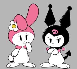 2females before_sex fatalafterdark feral furry kuromi my_melody onegai_my_melody pre_sex tagme