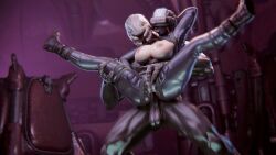 1boy 1girls 3d_animation anal anal_sex animated anus apulaz areolae ass bouncing_ass bouncing_balls bouncing_breasts bouncing_thighs breasts charlotte_graves clothing crossbowpussycat elite_(halo) erection gif halo_(series) helmet hetero indoors large_breasts large_penis nipples nude_male nude_male_clothed_female penis red_hair sangheili sweat testicles thick_thighs thighs vagina