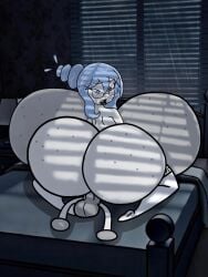 ai_generated_background bedroom bedroom_sex bigger_female dicky_(megabippy) grandmother_and_grandson hyper_ass hyper_breasts incest juggz_(megabippy) megabippy oc shaded smaller_male