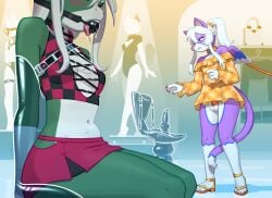 2026 ambiguous_penetration animal_dildo animal_sex_toy anthro armbinder back_wings ball_gag balls binder_(restraint) biped blush blush_lines bodily_fluids bondage bondage_gear bottomwear bound breasts canine_dildo chastity_cage chastity_device clothed clothing collar countershade_face countershade_fur countershade_torso countershading crop_top crossdressing dildo dildo_chair dildo_insertion dildo_sitting dipstick_tail domestic_cat dragon drooling duo eastern_dragon eyebrows feathered_wings feathers felid feline felis female femboy fish fur gag gagged genitals gloves_(marking) green_body hair hybrid inside kirin lagomorph leg_markings leporid long_hair male mammal marine markings midriff multicolored_body mythological_creature mythological_scalie mythology navel nicoya no_underwear penetration pink_nose ponytail purple_body purple_fur rabbit red_bottomwear red_clothing red_skirt reptile restraints saliva scalie sella sex_toy sex_toy_insertion shirt side_boob skirt small_breasts small_wings socks_(marking) somik stomach_bulge submissive submissive_female tail tail_markings tongue tongue_out topwear two_tone_body white_body white_countershading white_fur white_hair white_markings wingless_dragon wings