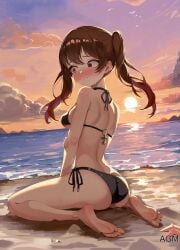 1girls 2d 2d_(artwork) 2d_artwork agm ai_generated almost_naked almost_nude ankles ass ass_cleavage ass_crack back bare_arms bare_back bare_calves bare_hands bare_hips bare_knees bare_legs bare_shoulders bare_skin bare_soles bare_thighs bare_toes barefoot beach bikini bikini_bottom bikini_only bikini_top black_bikini black_bikini_bottom black_bikini_top black_swimsuit black_swimwear blue_sky blush blush_face blushing_female bocchi_the_rock! breasts brown-haired_female brown_hair calves clouds coast day daylight daytime digital digital_art digital_drawing digital_drawing_(artwork) digital_media digital_media_(artwork) embarrassed embarrassed_exposed_female embarrassed_expression embarrassed_female embarrassed_nude_female exposed_arms exposed_back exposed_hips exposed_legs exposed_shoulders exposed_skin exposed_thighs exposed_toes feet female female_focus female_only fingernails fingers flustered flustered_female full_body guitarist hair_between_eyes halterneck hand_on_arm hand_on_own_arm high_resolution high_school_student highres horizon knees lean_figure legs legs_folded long_hair looking_at_viewer looking_sideways looking_to_the_side median_furrow medium_breasts mostly_nude naked naked_female naked_woman narrow_waist nearly_nude nude nude_female nudity ocean orange-eyed_female orange_eyes outdoor outdoor_nudity outdoors outside practically_nude sand school_girl sea seaside seiza shoulder_blades shoulders side-tie_bikini sideboob sitting sitting_on_floor sitting_on_ground sitting_on_knees sky slender_body slender_waist slim_waist soles solo string_bikini sun sunset swimsuit swimwear teen_girl teenage_girl teenager thick_ass thick_butt thighs toes water yokozuwari young_female young_woman yoyoko_ohtsuki