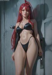 1girls ai_generated bangs bangs_between_eyes belly_button big_breasts bikini bikini_bottom bikini_top black_bikini black_swimsuit cameltoe cleavage collarbone curvaceous curvy curvy_body curvy_female curvy_figure curvy_hips earrings elbow_gloves elizabeth_rose_bloodflame facing_viewer female female_human female_only front_view hair_between_eyes hips_wider_than_shoulders hololive hololive_english hourglass_figure human human_female large_breasts light-skinned_female light_skin looking_to_the_side mostly_nude mostly_nude_female nai_diffusion nail_polish nails nails_painted navel novelai painted_nails parted_lips patreon_url pujopg red_eyes red_hair red_nail_polish red_nails sidelocks single_glove slim_waist solo solo_female standing swimsuit thick thick_thighs thighs very_long_hair virtual_youtuber voluptuous voluptuous_female vtuber white-skinned_female white_body white_skin wide_hips