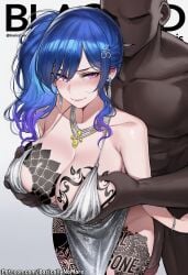ai_generated azur_lane basicallynomore blacked dark-skinned_male female grope grope_from_behind looking_at_viewer pubic_tattoo qos qos_tattoo queen_of_spades queen_of_spades_symbol queen_of_spades_tattoo st._louis_(azur_lane) tattoo tattoos white_skin