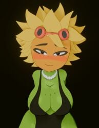 electronic_arts goggles goggles_on_head green_body green_skin plant_girl plantie plants_vs_zombies plants_vs_zombies:_heroes popcap popcap_games shadow2405 solar_flare_(pvz) sunflower