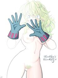 1girls blue_eyes female female_only gloves green_hair hero_outfit_(mha) invisible invisible_girl long_hair looking_at_viewer lordguyis my_hero_academia nude pubic_hair pussy smile solo solo_female thighs tooru_hagakure tooru_hagakure_(invisible) tooru_hagakure_(visible) transparent transparent_body