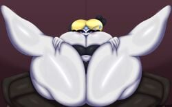 big_breasts big_thighs kithara_(strugglebunny) legs_apart legs_spread lewd_bun_64 meloetta milf oc older_female pokémon_(species) pokemon solo_female solo_focus strugglebunny thick_thighs