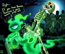 <3_eyes 1_eye absurd_res animated_skeleton anterior_nasal_aperture ass ass_grab assjob bodily_fluids bone breasts butt butt_grab buttjob colored_cum cum cumshot dialogue ejaculation english_text erection female genital_fluids genitals ghost green_body green_butt green_cum green_nipples group half-closed_eyes hand_on_butt heart hi_res hot_dogging hotdogging humanoid ladywitchfox male male/female moon narrowed_eyes nipples open_mouth orgasm penis penis_with_face saliva sex skeleton sound_effects spirit standing teeth text undead unusual_anatomy unusual_bodily_fluids unusual_cum unusual_genital_fluids unusual_genitalia unusual_penis