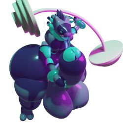 anthro ass balls big_balls big_butt big_penis curious_boi exercise genitals glistening glistening_body glistening_butt glistening_genitalia glistening_penis glistening_skin holding_object holding_penis huge_balls huge_butt huge_cock humanoid hyper hyper_balls hyper_butt hyper_genitalia hyper_penis machine male nude penis robot scarf solo thick_thighs tired_eyes training weightlifting wide_hips workout