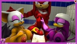 3d big_penis hand_on_penis huge_cock knuckles_the_echidna naked naked_female nude nude_female penis rouge_the_bat sarahdellen sega sfm sonic_(series) sonic_the_hedgehog_(series) source_filmmaker threesome wave_the_swallow