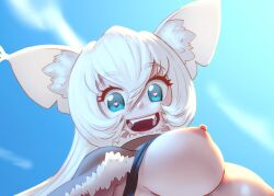 2d breasts catgirl exael female heart-shaped_pupils nyari solo_female