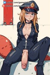 ai_generated blue_eyes flaccid flaccid_penis futa_only futanari gamarjobson my_hero_academia spread_legs utsushimi_camie