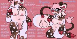 1futa anatomically_correct anatomically_correct_anus anthro anus arrows ass balls becoming_flaccid belly big_balls big_belly big_breasts big_butt big_penis blush blush_stickers bodily_fluids bovid bovine breasts cattle character_name curved_ears dairy_cow dickgirl english_text exposed_breasts eyelashes feralmunchies flaccid foreskin futanari genital_fluids genitals glistening glistening_eyes glistening_foreskin glistening_genitalia glistening_penis gynomorph hair hooves humanoid_genitalia humanoid_penis intersex looking_at_viewer mammal markings microsoft_paint model_sheet mottled mouth_closed multiple_angles multiple_scenes navel nipples obese obese_gynomorph obese_intersex open_mouth overweight overweight_gynomorph overweight_intersex penis pink_hair precum pronouns puffy_anus signature solo spots spotted_markings tail tail_tuft text tuft